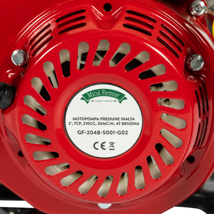 Motopompa de presiune inalta 2", 7CP, 210cc, 30 mc/h (500 l/min), 3 Bari, 4T benzina, GF-2048-S001-G02 Micul Fermier [4]