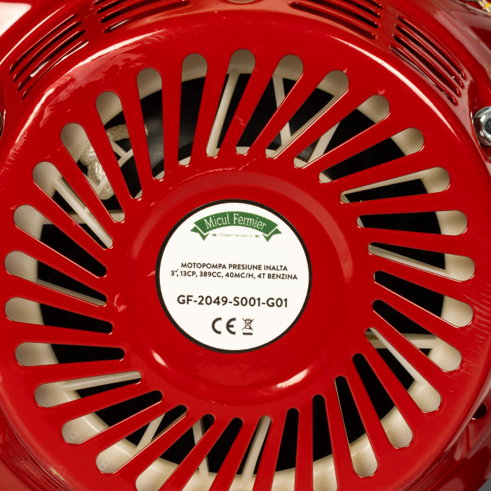Motopompă de presiune înaltă Micul Fermier, 13CP, 3", 40.000 L/h, benzină, 70m înălțime pompare [11]
