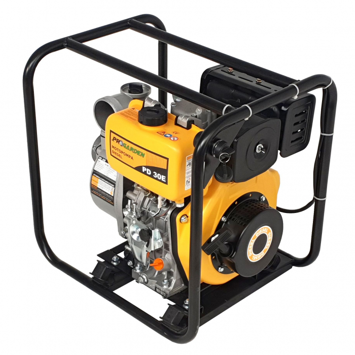 Motopompă Diesel ProGARDEN PD30E, 3" (75 mm), debit 30 m³/h, Apă Curată, Pornire Electrică, 5.4 CP [4]