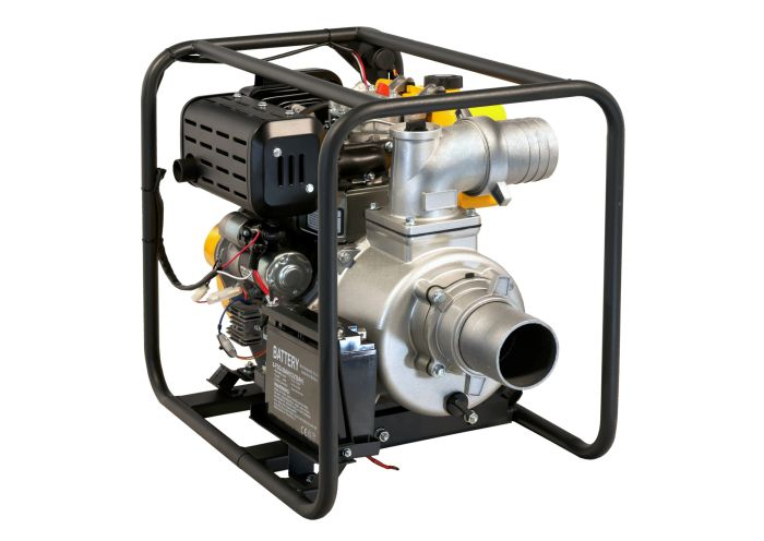 Motopompă Diesel ProGARDEN PD40E, 4" (100 mm), Debit 600 l/min, Apă Curată, Pornire Electrică, 10 CP [2]