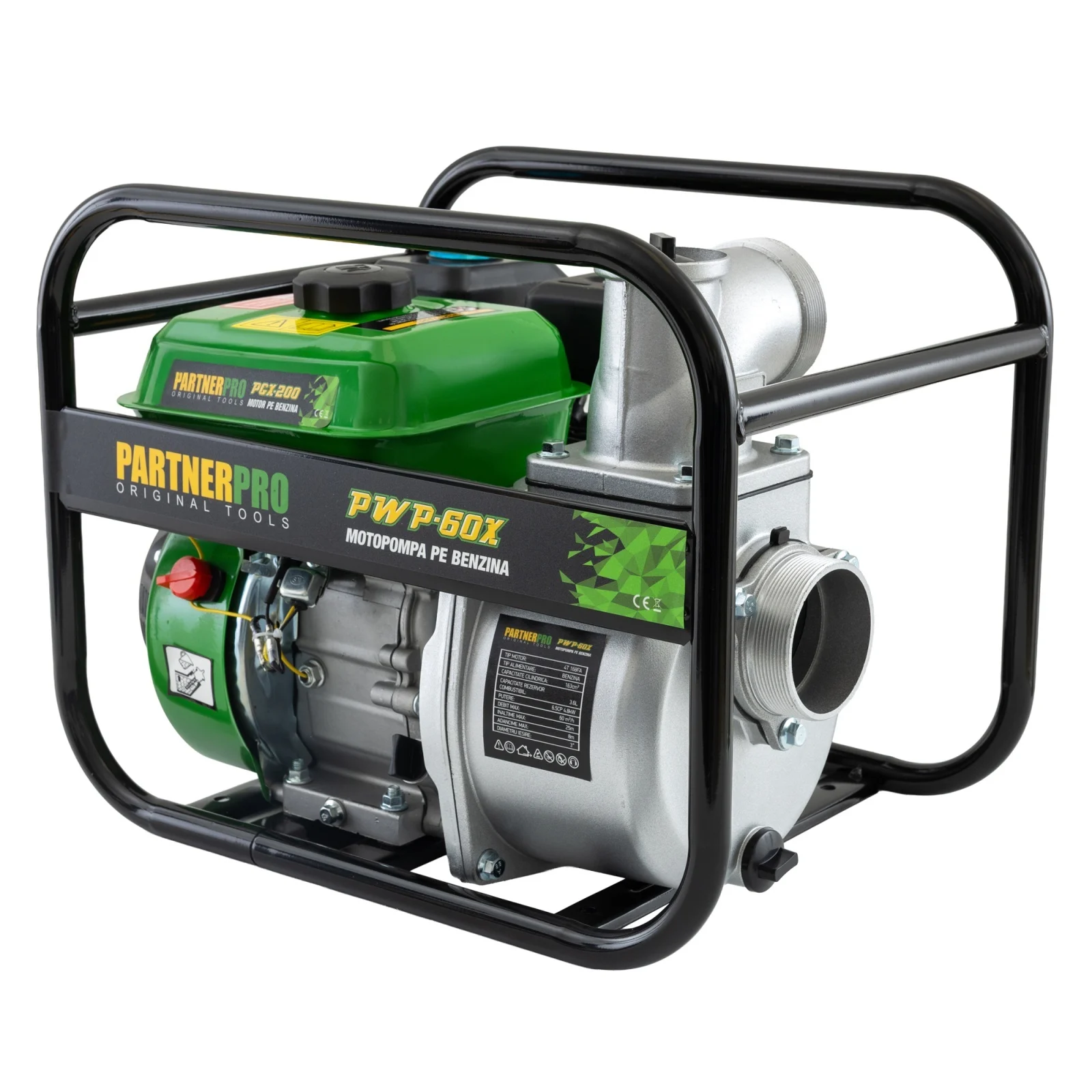 Motopompa pe benzină 3 toli, PARTNERPRO PWP60X, debit 60 m³/h, putere 6.5 HP , MOTOR 4T [2]