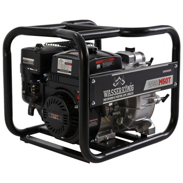 Motopompa pentru apa murdara Wasserkonig WSKM50T, 2 Toli, maxim 30 m³/ora, inaltime refulare max 30 m, motor euro V, benzina, putere 7 CP [4]