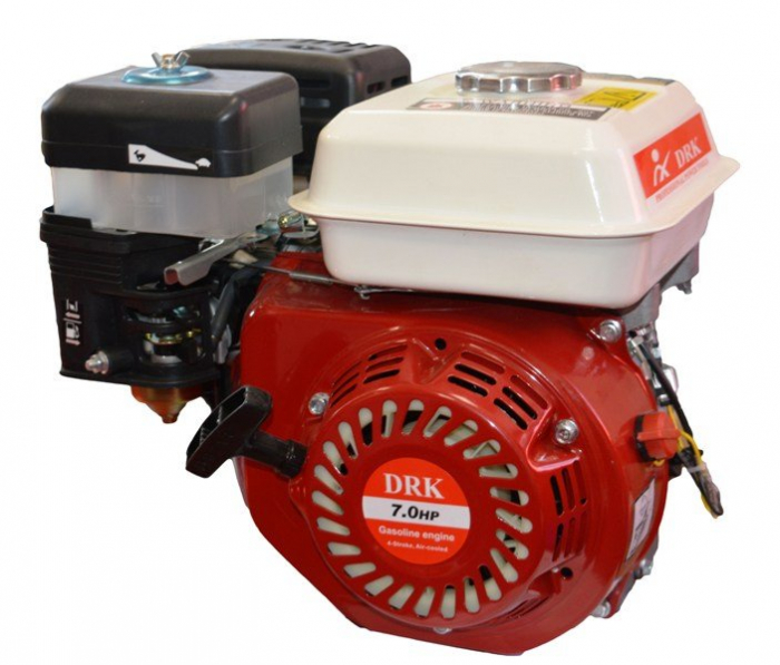 Motor pe benzina, 7 Cp, ax canelat 25mm, 4 timpi, 200 cm3, fulie dubla, DRK [1]