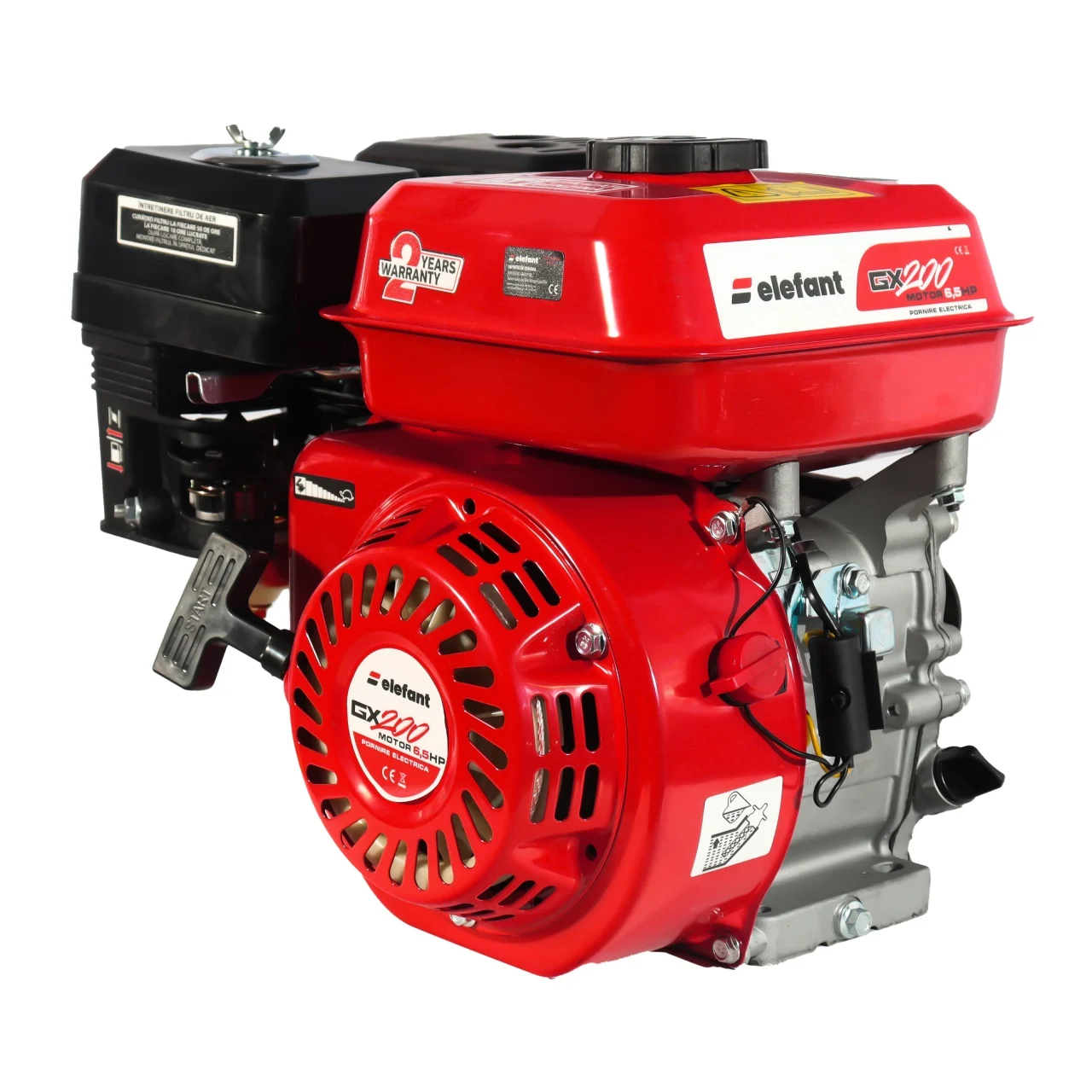 Motor pe benzina Elefant GX200, 6.5 CP, 196 cc, Profesional 4 timpi [2]