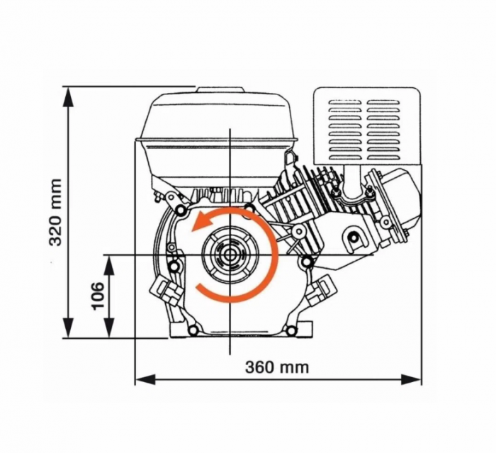 Motor pe benzina Micul Fermier 6.5 Cp, 3600 rpm, 4 timpi, OHV, ax pana 20 mm [3]