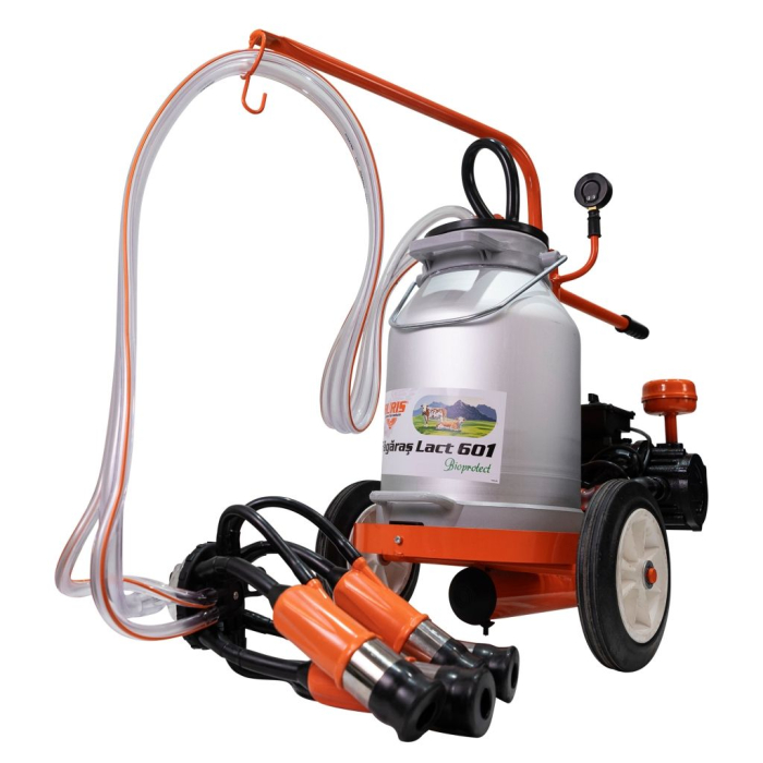 Mulgătoare Făgăraș Lact 601, motor 550 W, bidon aluminiu 25 L, pompă vacuum 200 L/min, 1 post de mulgere, tanc vacuum 4 L, 220V [4]