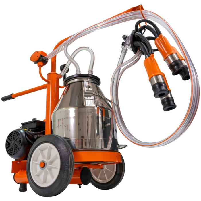 Mulgătoare Făgăraș Lact 602, motor 550 W, bidon inox 25 L, pompă vacuum 200 L/min, 1 post de mulgere, tanc vacuum 4 L, 220V [3]