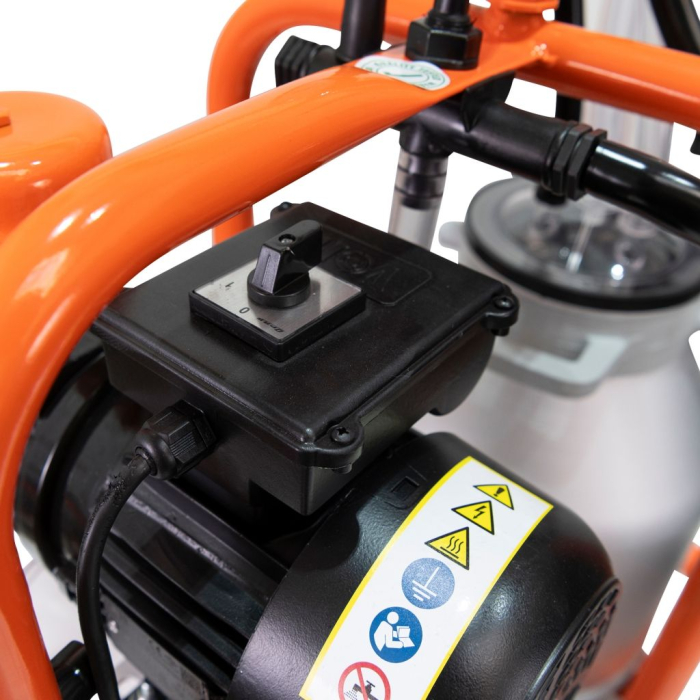 Mulgătoare Făgăraș Lact 701, motor 550 W, bidon aluminiu 30 L, pompă vacuum 200 L/min, tanc vacuum 18 L, 1 post de mulgere, 220V [8]