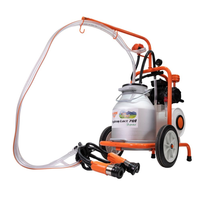 Mulgătoare Făgăraș Lact 701, motor 550 W, bidon aluminiu 30 L, pompă vacuum 200 L/min, tanc vacuum 18 L, 1 post de mulgere, 220V [4]