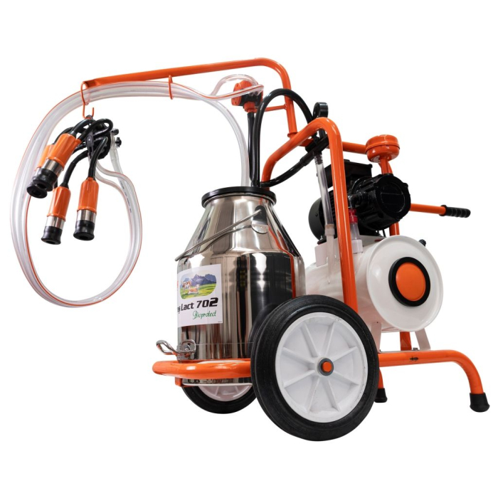 Mulgătoare Făgăraș Lact 702, motor 550 W, bidon inox 30 L, pompă vacuum 200 L/min, tanc vacuum 18 L, 1 post de mulgere, 220V [2]