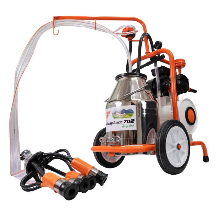 Mulgătoare Făgăraș Lact 702, motor 550 W, bidon inox 30 L, pompă vacuum 200 L/min, tanc vacuum 18 L, 1 post de mulgere, 220V [4]