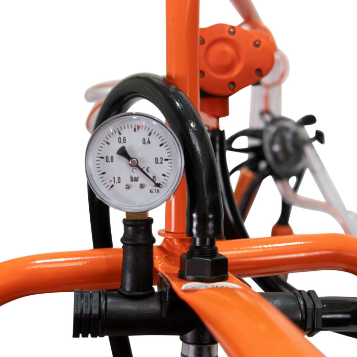 Mulgătoare Făgăraș Lact 702, motor 550 W, bidon inox 30 L, pompă vacuum 200 L/min, tanc vacuum 18 L, 1 post de mulgere, 220V [9]