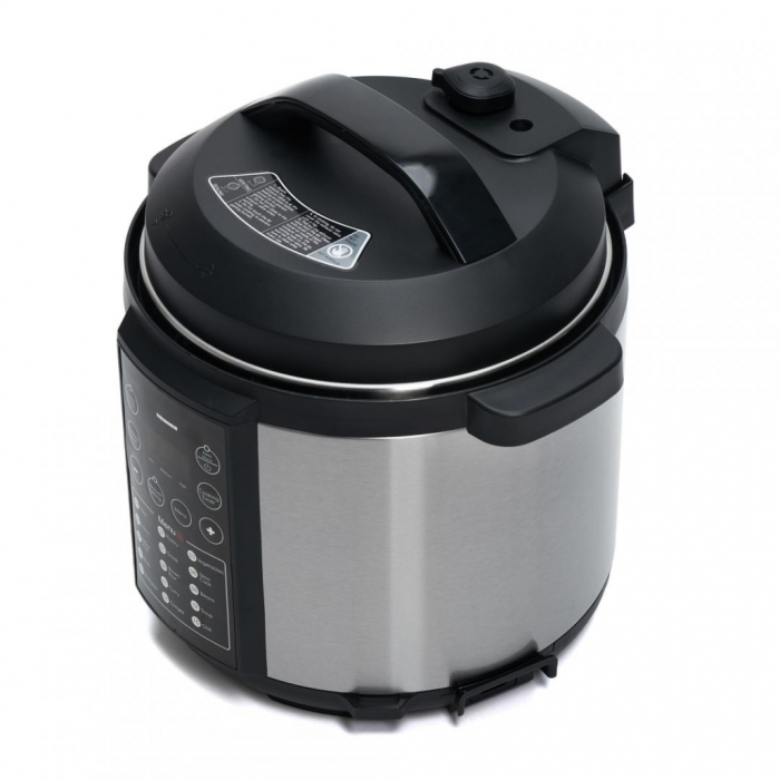 Multicooker cu gatire sub presiune Heinner HPCK-6IX, 3.8 L, 15 programe, Vas antiadeziv detasabil, Presiune reglabila, Display led, Inox [2]