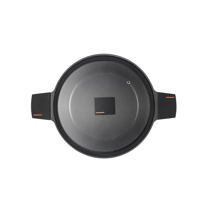 Neoklein Oala pe inductie cu capac de sticla, 24 cm, culoare Black [5]