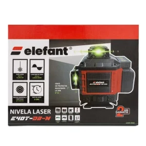 Nivela Laser 4D ELEFANT E4DT-DB-M 3D – 3 x 360° (12 linii), 4D – 4 x 360° (16 linii), Funcționare intuitivă: telecomandă inclusă și accesorii pentru utilizare flexibilă [4]