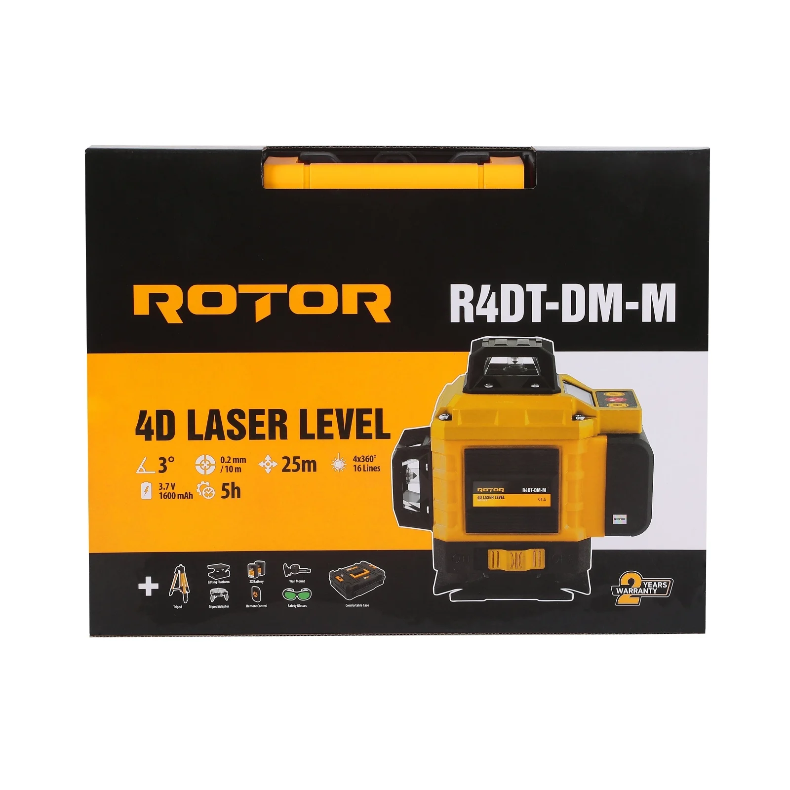 Nivela laser 4D ROTOR R4DT-DM-M, laser verde, 16 linii, proiectie 4 x 360° [4]