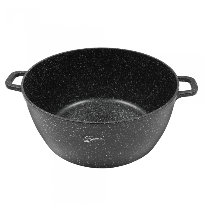 Oala cu Capac Samus TOL40-OC Toledo Line, 18.5L, 40 cm, Aluminiu Turnat, Invelis Marmura Antiaderent, Compatibila Inductie [2]