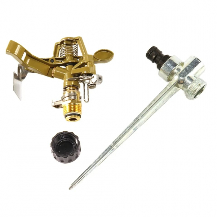 Pachet 4 Aspersoare metalice in serie, furtun 20 m, 1/2 [5]