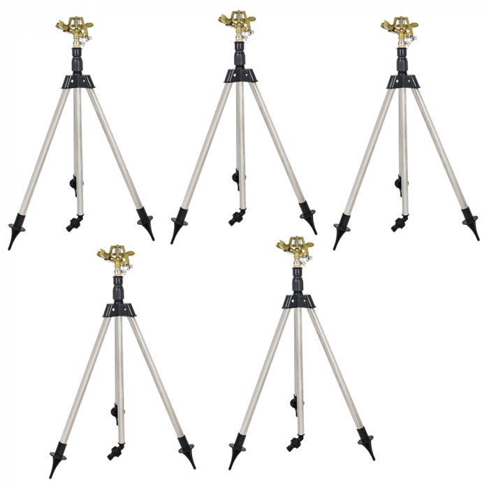 Pachet - 5 Aspersoare cu impact din alama, cu trepied telescopic, 550-905 mm, presiune 1.5 - 4 bar [1]