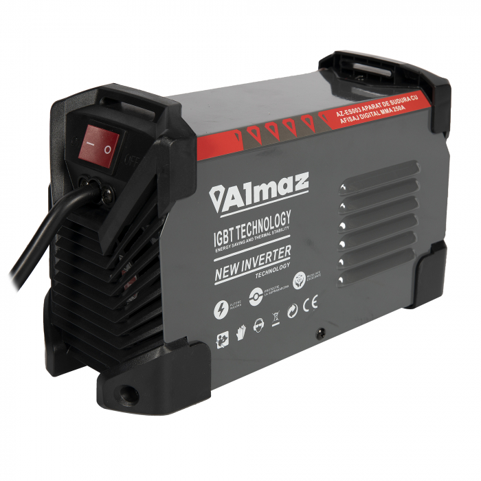 Pachet Aparat de sudura Invertor AlmazProfi 250A AZ-ES003, Clesti de sudura + Masca de sudura automata cu cristale lichide [24]