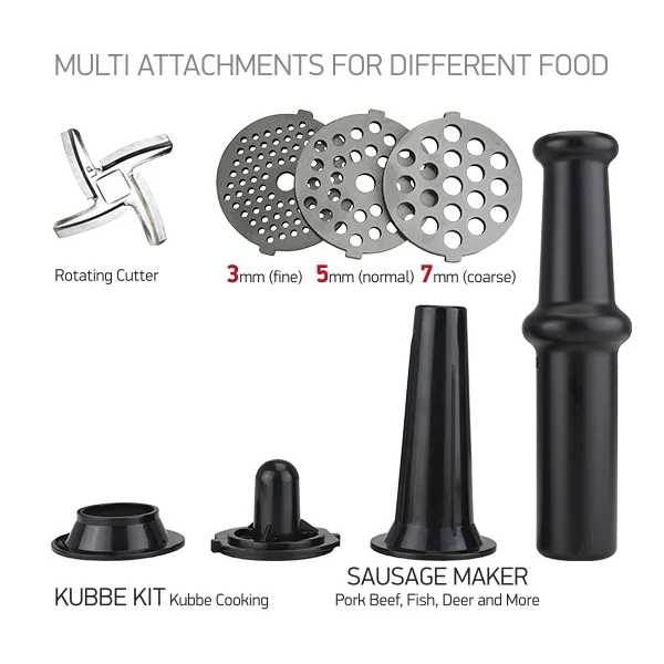 Pachet - Aparat umplut Carnati Elefant ML-S3, Mecanic, Inox Integral, 3 Kg 6 Palnii + Masina de tocat carne electrica BÖHM MG6050R, 1,7 Kg/min, 500-1600 W [2]