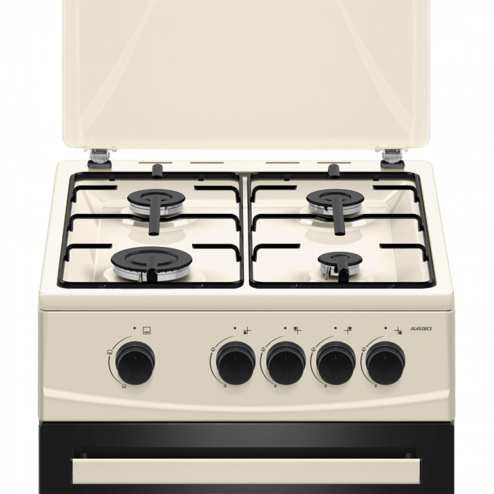 Pachet Aragaz Albatros AL452BCS Bej cu Butelie GPL 26L și Regulator Gaz – 4 Arzătoare pe Gaz, Cuptor pe Gaz, Siguranță Plită + Cuptor, Geam Dublu la Cuptor, Tava și Grătar Cuptor [4]