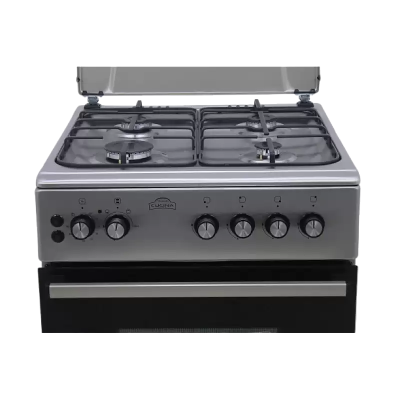 Pachet Aragaz clasic 4 arzatoare gaz, Inox, cuptor gaz, Nevio Nuova Cucina, FG60/60, grill electric, rotisor, timer, termostat+ Butelie GPL 26L, Ceas Regulator, Furtun 2m și 2 Coliere [5]