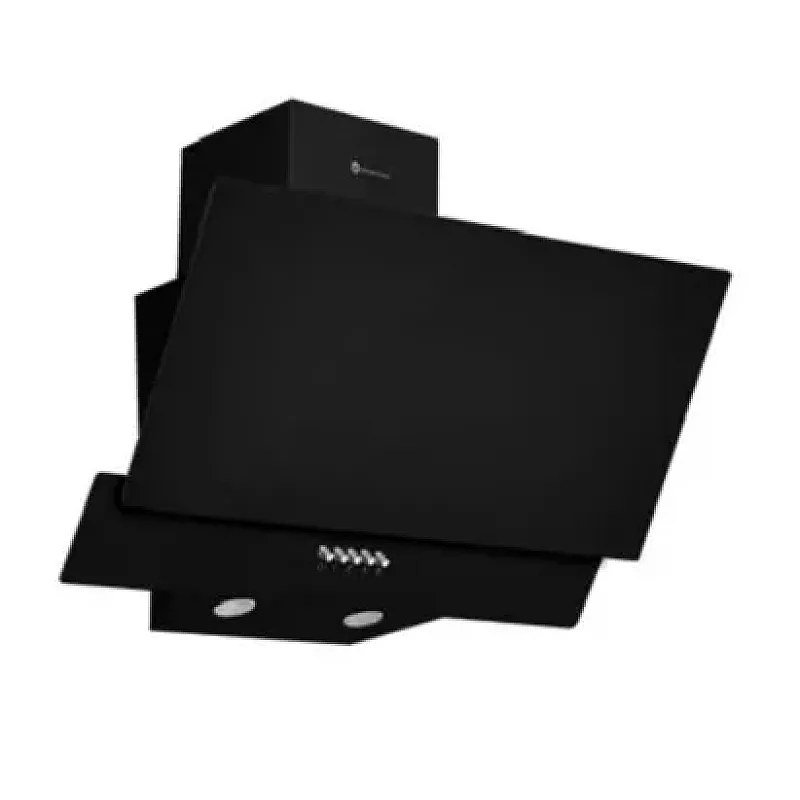 Pachet aragaz clasic 4 arzatoare gaz Studio Casa Glam Marco si, Cuptor gaz, Rotisor, Ventilator, Grill gaz, Aprindere electrica, Gratare fonta, Negru, Hota decorativa sticla neagra [5]