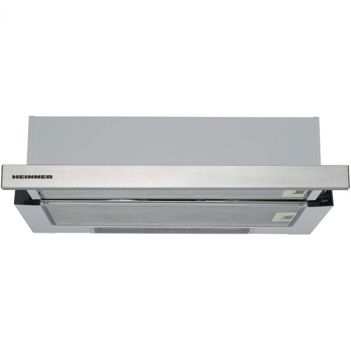 Pachet - Aragaz Heinner HFSC-S60LITGSL, Gaz,  Aprindere electrică, Timer, Grill, Lumina cuptor, Duze GPL, Argintiu, 50x60 cm + Hotă Inox, 60 cm, 2 Motoare, 326.4 m³/h, LED [4]
