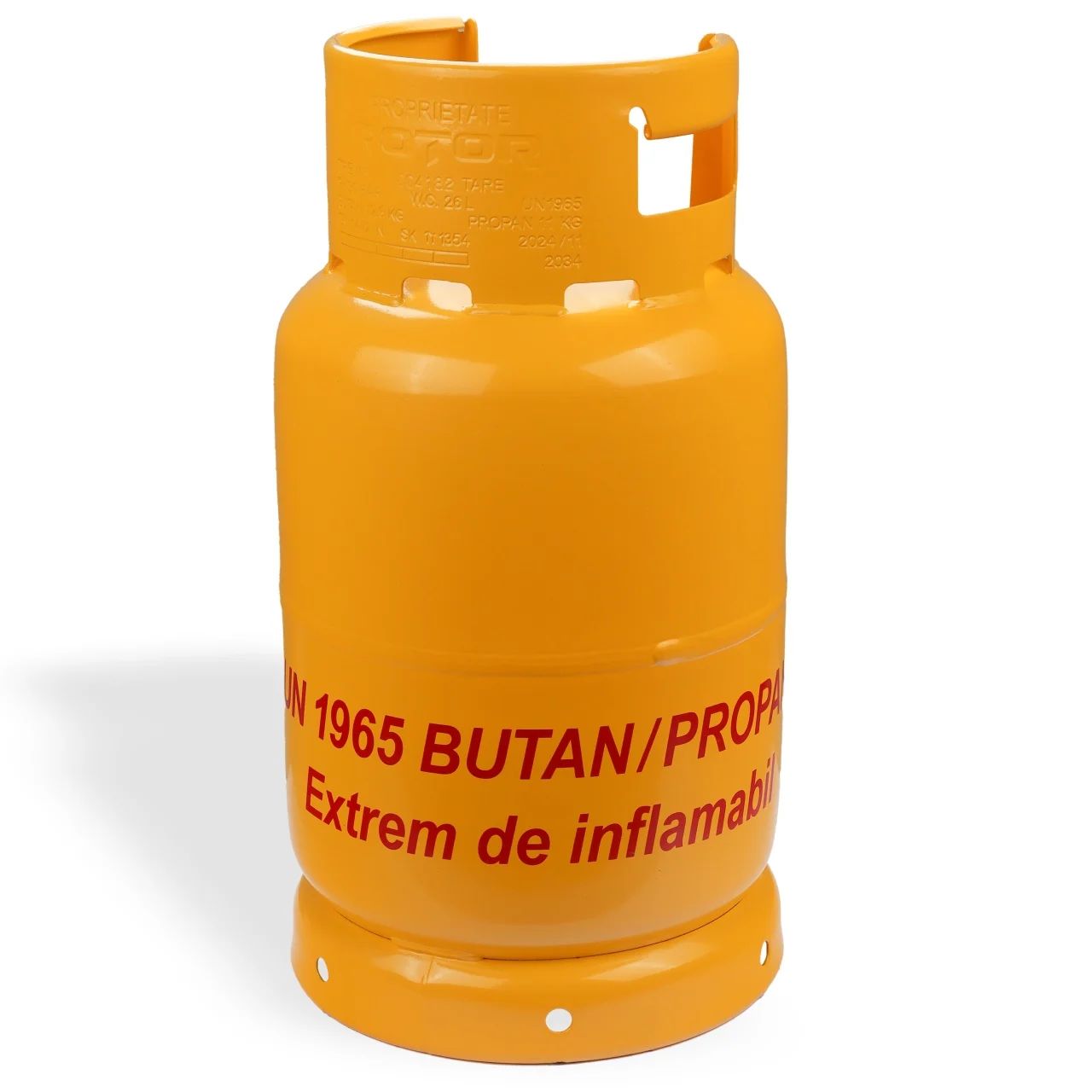 Pachet - Aragaz Heinner HFSC-V50BK, 4 arzatoare, Gaz, Dispozitiv de siguranta plita/cuptor, 50 cm, Negru + Butelie GPL 26L [6]