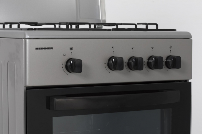 Pachet - Aragaz pe gaz Heinner, 50X50 cm, 4 arzatoare, dispozitiv de siguranta plita si cuptor, duze GPL + Hotă Inox, 60 cm, 2 Motoare, 326.4 m³/h, LED [3]