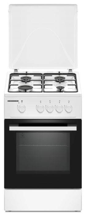 Pachet - Aragaz pe gaz Heinner HFSC-K50WH, 4 arzătoare, 50 cm, Duze GPL incluse + Butelie GPL 26L, Ceas Regulator, Furtun și 2 Coliere [2]