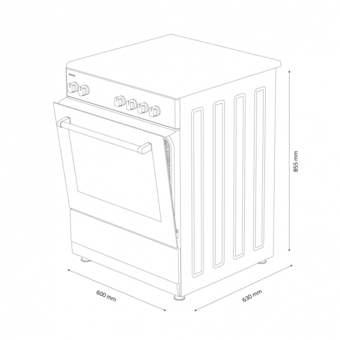 Pachet Aragaz pe gaz Samus SM661XPGS, 4 arzatoare, cuptor pe gaz, 1 arzator WOK, timer cuptor, siguranta plita si cuptor, iluminare cuptor+ Butelie GPL 26L, Ceas Regulator, Furtun 2m și 2 Coliere [3]