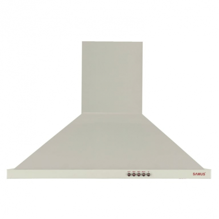 Pachet - Aragaz Rustic Samus SR660EL1CW – 4 arzătoare pe gaz (1 Wok), + Diuze GPL, cuptor electric 56L, 6 funcții, aprindere electrică, timer analogic + Hota decorativa Samus HS604DHR, Putere absorbti [9]