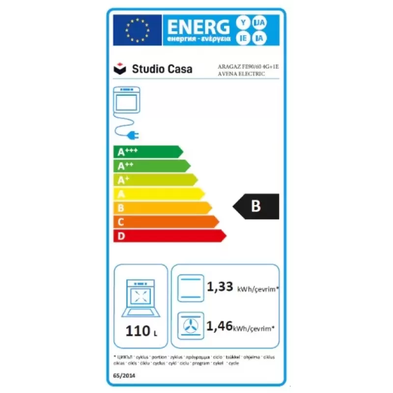 Pachet Aragaz Studio Casa, FE90/60 El Avena Rustic, 90 cm, Cuptor electric, 4 arzatoare gaz, din care unul Wok + 1 ochi electric+ Butelie GPL 26L, Ceas Regulator, Furtun 2m și 2 Coliere [3]