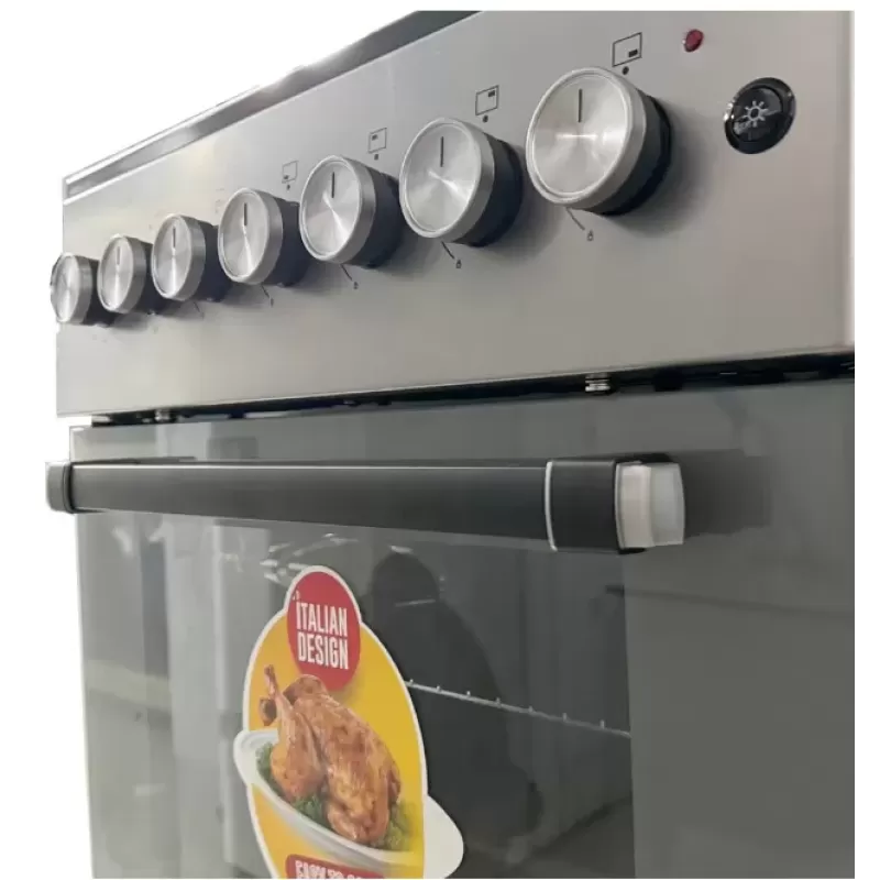 Pachet Aragaz Studio Casa Scala Graphite Grey, 4 arzatoare gaz, Grill electric, Rotisor, Gratare fonta, Aprindere electrica+ Butelie GPL 26L, Ceas Regulator, Furtun 2m și 2 Coliere [8]