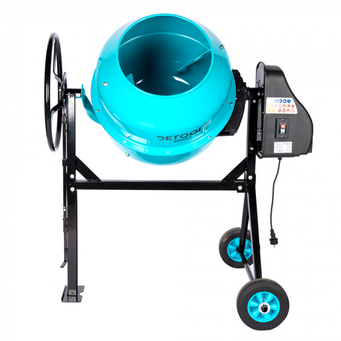 Pachet - Betoniera Detoolz 180L, 1000W, cu roti si coroana de fonta + Vibrator beton DRK, Model ZN-90, lance 49mm, lungime 6m [10]