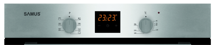 Pachet Bucătărie Samus: Plită gaz PSG-64SG1 sticlă 4 arzătoare WOK + Cuptor SC617EXV 56L, 7 funcții, ventilat, LCD [3]
