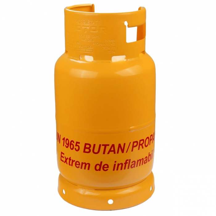 Pachet - Ceaun tuci aluminiu alimentar cu capac, capacitate 24 litri + Arzator/Pirostrie cu 3 inele, R03, gaz, propan-butan + Butelie GPL 26L [7]