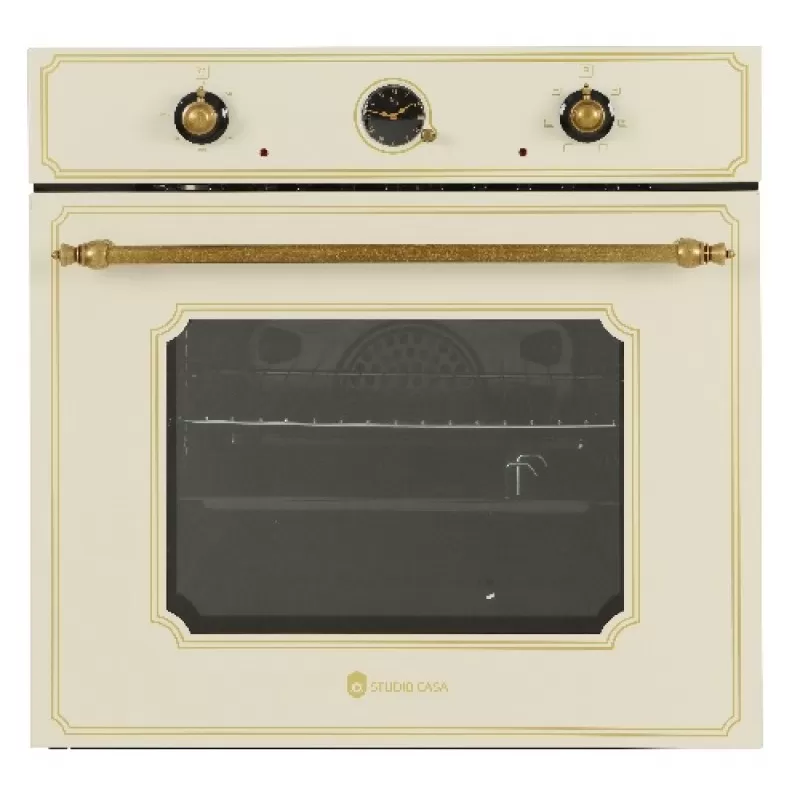 Pachet cuptor electric, 6 functii si plita gaz Studio Casa Positano Rustic, gratare fonta, culoare crem [2]