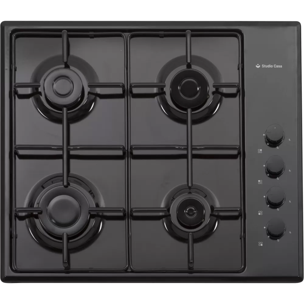 Pachet cuptor electric si plita gaz Duo Mirage Iseo Black Studio Casa, 56 l , Clasa energetica A, 6 functii, 4 arzatoare gaz , Negru [3]