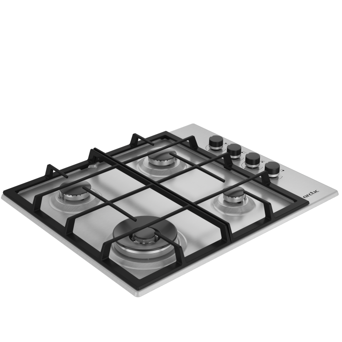 Pachet Cuptor incorporabil Arctic ARSE11130XD, 71 L, Electric, 6 functii, AquaDropClean, Grill, Timer, Clasa A + Plita incorporabila, Gaz, 4 Arzatoare, Aprindere electrica, Wok, 60 cm, Inox [9]