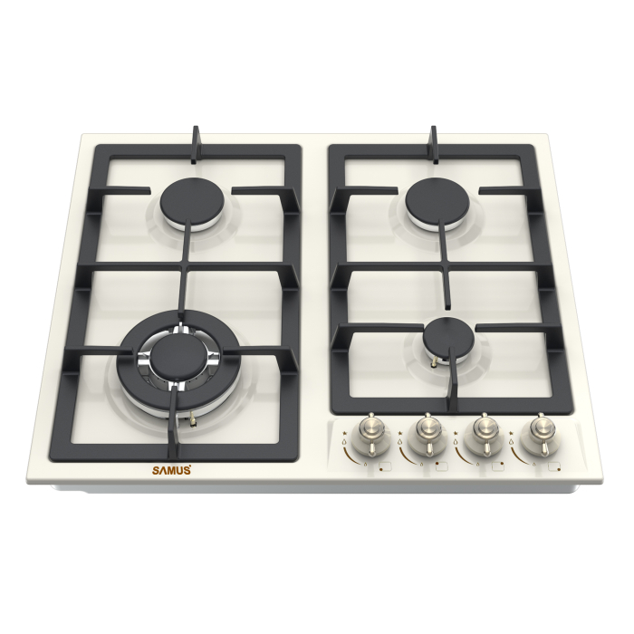 Pachet - Cuptor Incorporabil Rustic Samus SC630VTA9 Beige, 74 L, 9 Functii, Autocuratare Catalitica, Clasa A + Plita Gaz Samus PSG-64VS2, 58 cm, 4 Arzatoare, WOK, Gratare Fonta, Bej [3]