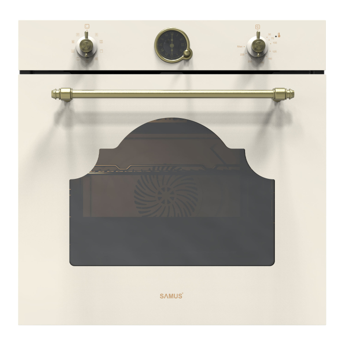 Pachet - Cuptor Incorporabil Rustic Samus SC630VTA9 Beige, 74 L, 9 Functii, Autocuratare Catalitica, Clasa A + Plita Gaz Samus PSG-64VS3, 58 cm, 4 Arzatoare, WOK, Bej [14]