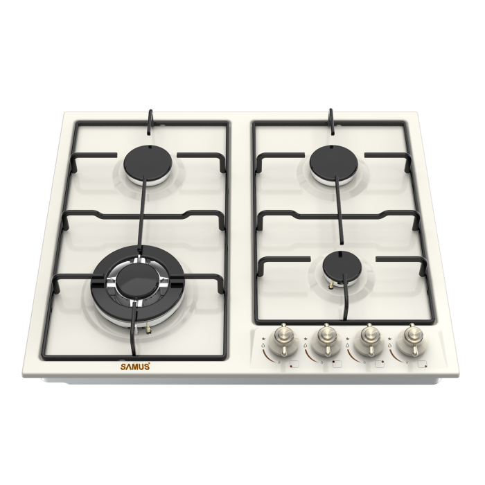 Pachet - Cuptor Incorporabil Rustic Samus SC630VTA9 Beige, 74 L, 9 Functii, Autocuratare Catalitica, Clasa A + Plita Gaz Samus PSG-64VS3, 58 cm, 4 Arzatoare, WOK, Bej [2]
