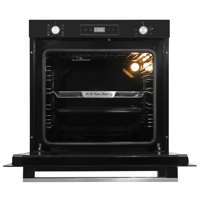 Pachet Cuptor incorporabil Samus SCE828GCF3D + Plită gaz Samus PSG-64SB, 80L, 8 funcții, Convecție 3D, Grill, 4 arzătoare, Aprindere electrică, Negru [4]