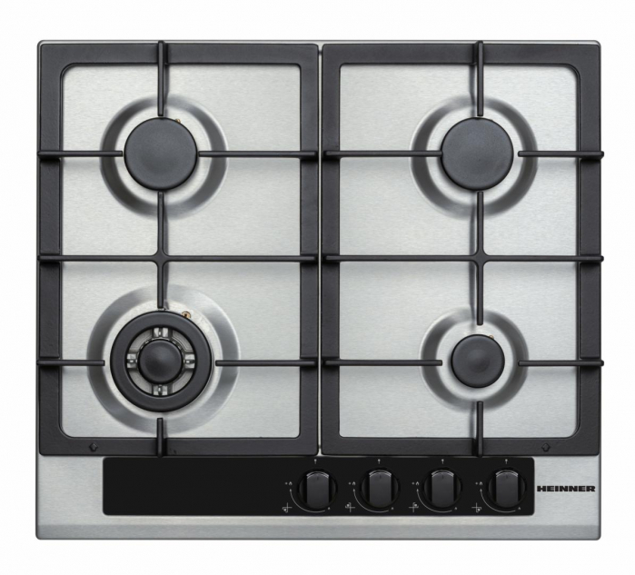 Pachet electrocasnice incorporabile HEINNER: Plită gaz HBH-V4IWFFCIX, Hotă telescopică HTCH-440FS, Cuptor electric HBO-V656G-IX, Cuptor cu microunde HMW-23BIXBK, Inox/Negru [6]