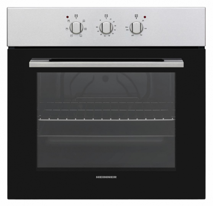 Pachet electrocasnice incorporabile HEINNER: Plită gaz HBH-V4IWFFCIX, Hotă telescopică HTCH-440FS, Cuptor electric HBO-V656G-IX, Cuptor cu microunde HMW-23BIXBK, Inox/Negru [5]