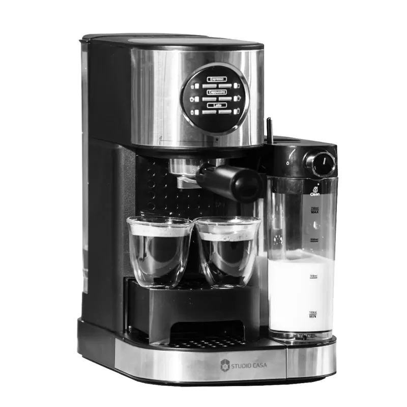Pachet Espressor manual Studio Casa Barista latte , 15 Bar, 1470 W, 1.2 l, Cana lapte 700 ml si Grill electric Studio Casa Panini & Grill SC2128 [12]