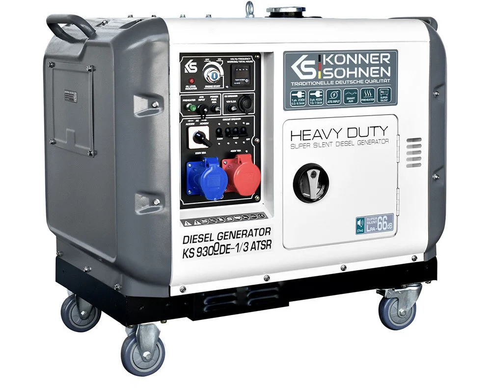 Pachet - Generator de curent 7.5 Kw, Diesel, HEAVY DUTY - INSONORIZAT - KONNER & SOHNEN - KS-9300DE-1/3-ATSR-SUPER-SILENT, putere motor 18 cp / 498 cmc + Panou de automatizare pt. Generatoarele Konner [2]